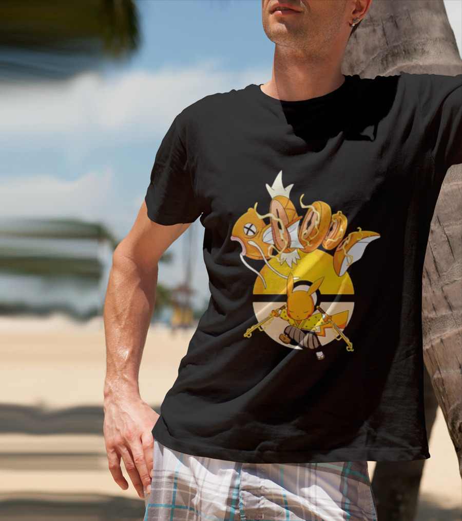Magikarp And Pikachu Thunder Sashimi Showdown Ultimate Battle T-Shirt