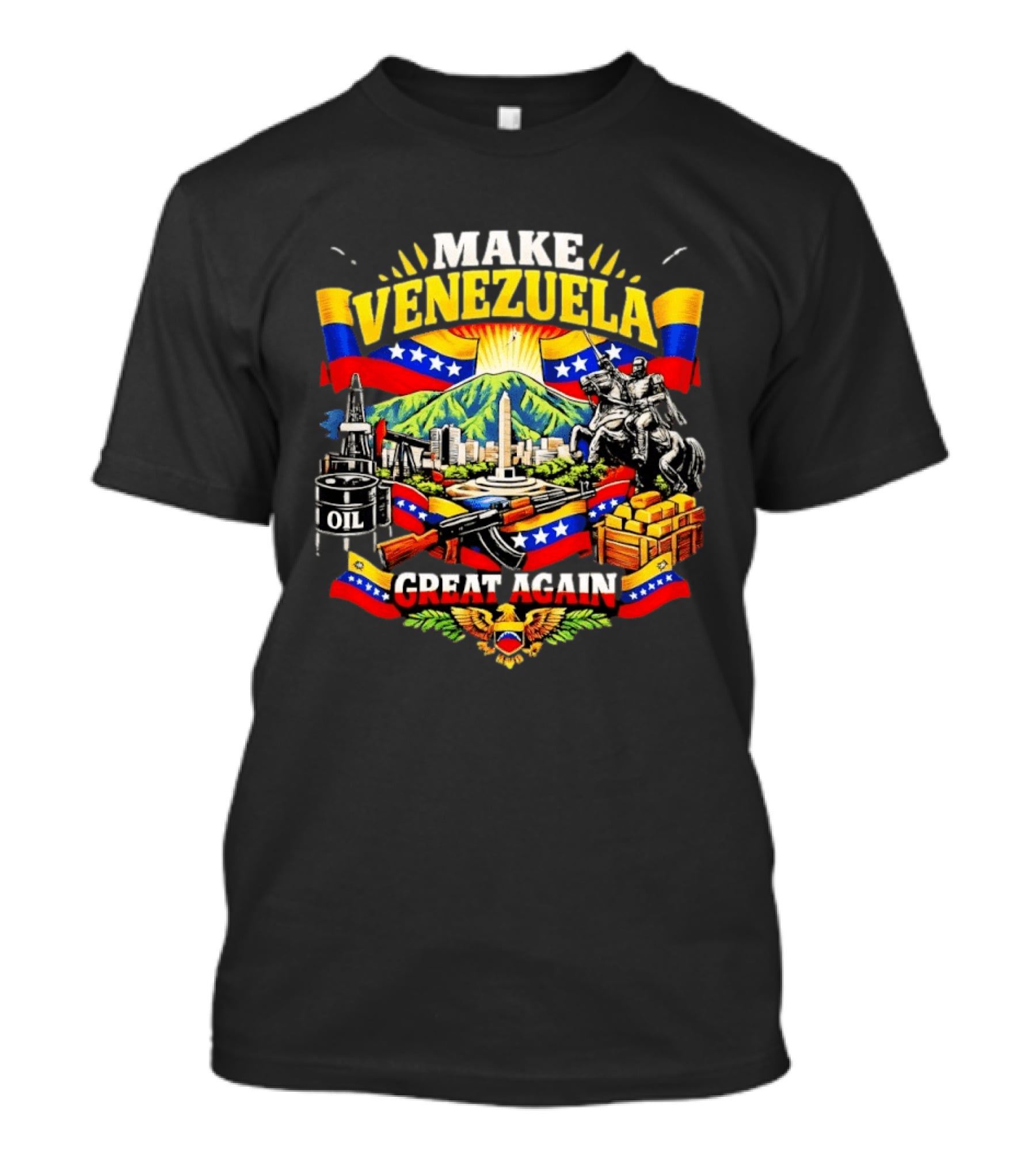 Make Venezuela Great Again Venezuela Flag Freedom Oil Liberty T-Shirt