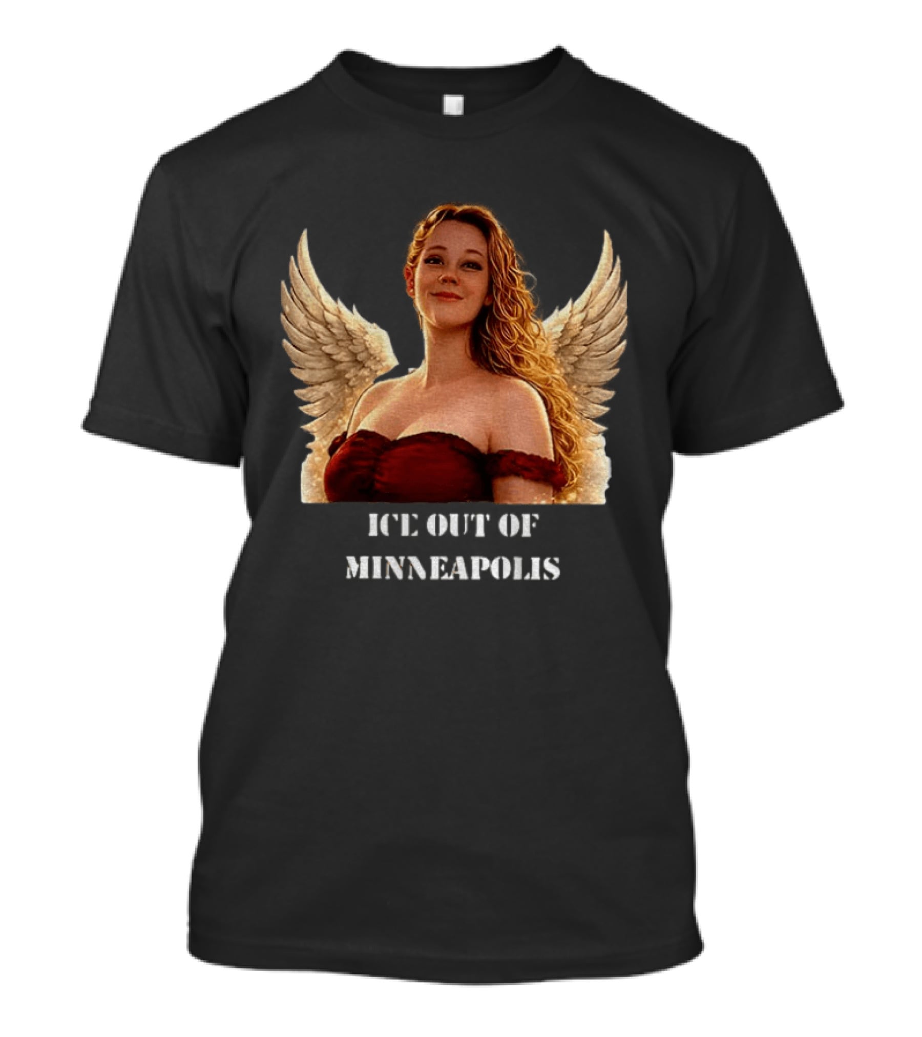 Minnesota Mayor Ice Out Of Minneapolis Justice For The Renee Nicole Angel Wings T-Shirt
