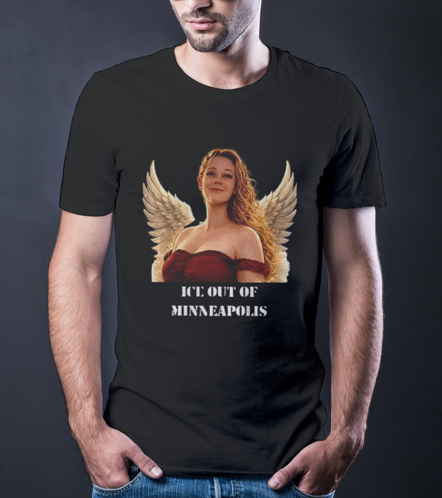 Minnesota Mayor Ice Out Of Minneapolis Justice For The Renee Nicole Angel Wings T-Shirt