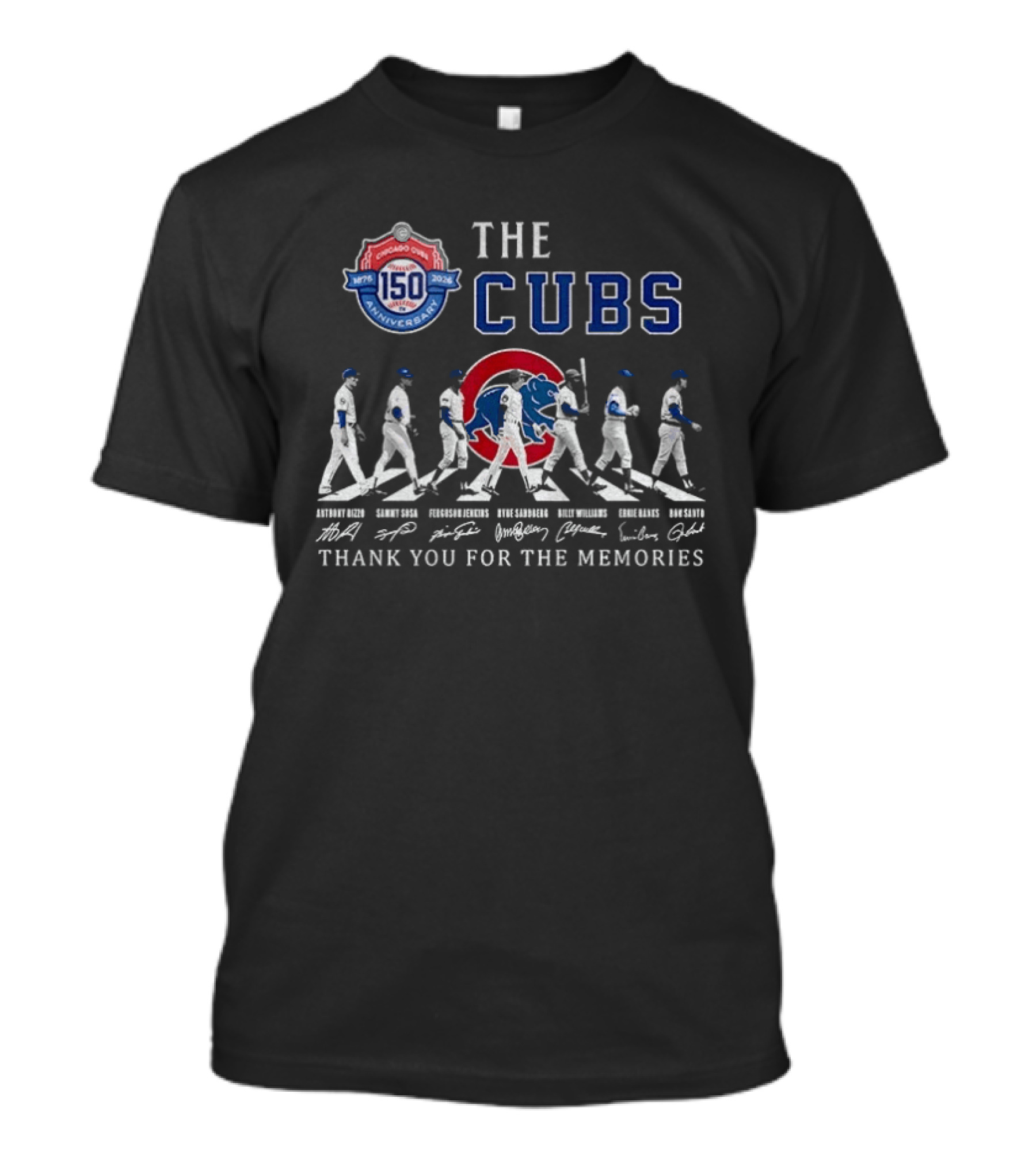 The Cubs 150th Anniversary Abbey Road Thank You For The Memories Signature T-Shirt