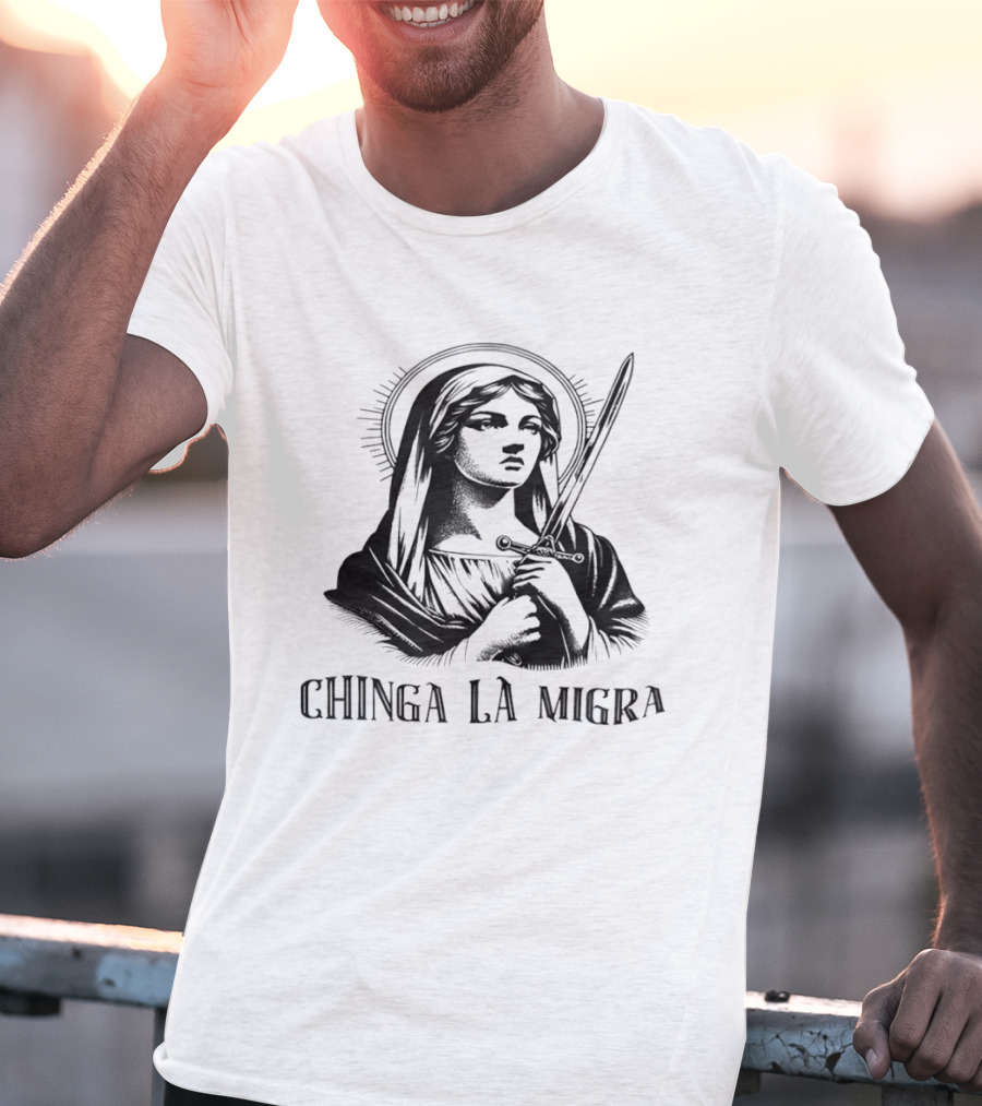 Chinga La Migra Political Abolition Message T-Shirt