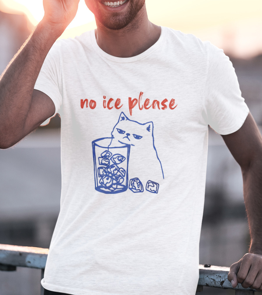 No Ice Please Cat Anti ICE Political T-Shirt