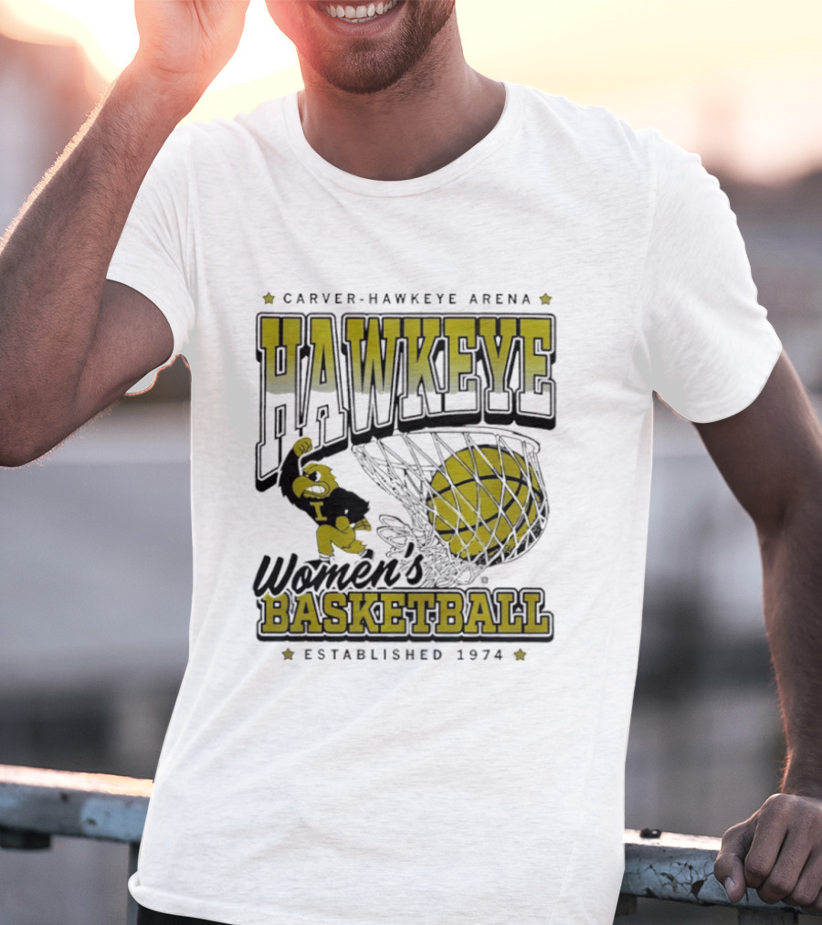 Hawkeye Women’s Basketball Established 1974 Carver Hawkeye Arena T-Shirt