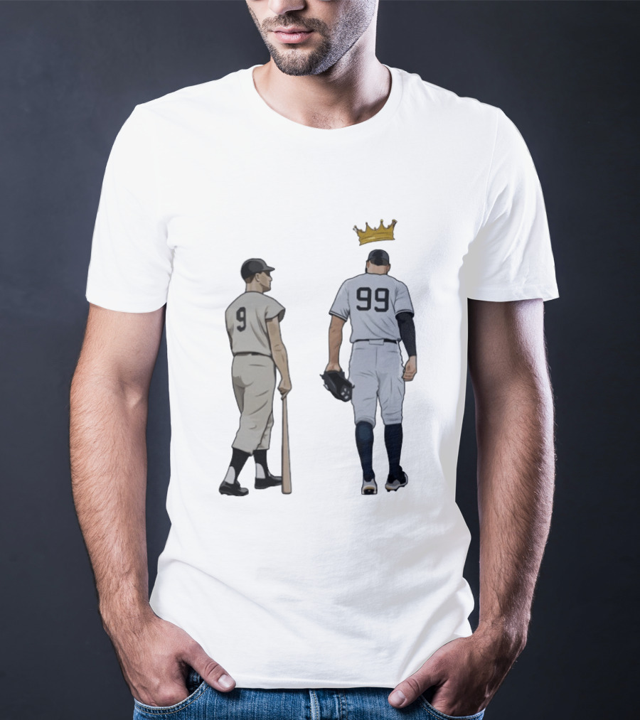 Roger Maris 9 Aaron Judge 99 Crown New York Yankees Fleece T-Shirt