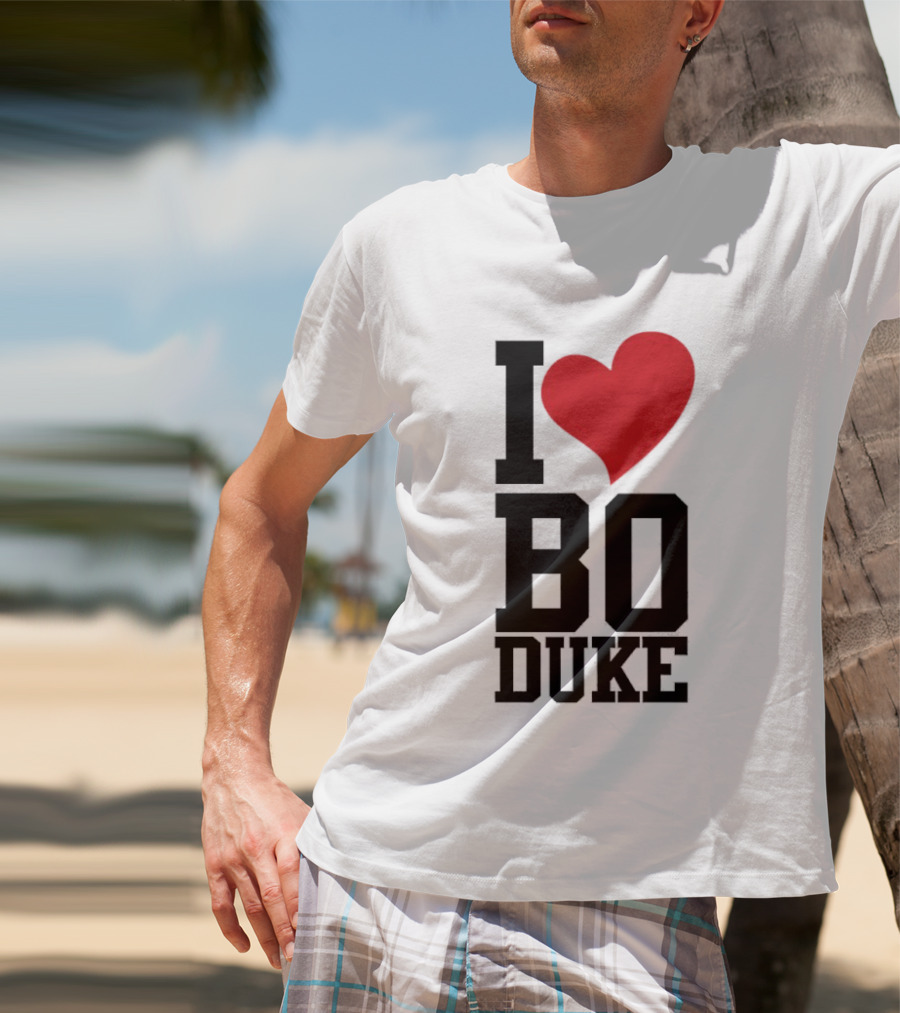 I Love Bo Duke Red Heart Classic Fan T-Shirt