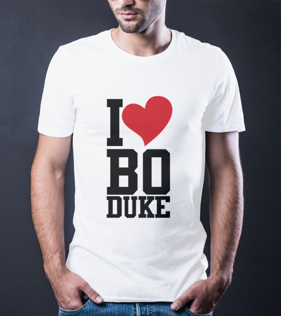 I Love Bo Duke Red Heart Classic Fan T-Shirt