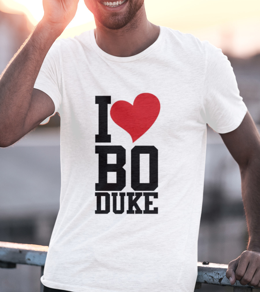 I Love Bo Duke Red Heart Classic Fan T-Shirt