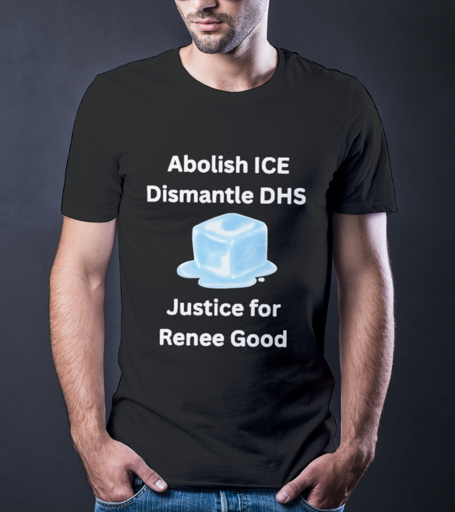 Abolish ICE Dismantle DHS Justice For Renee Good Melting Ice Cube Symbolism T-Shirt
