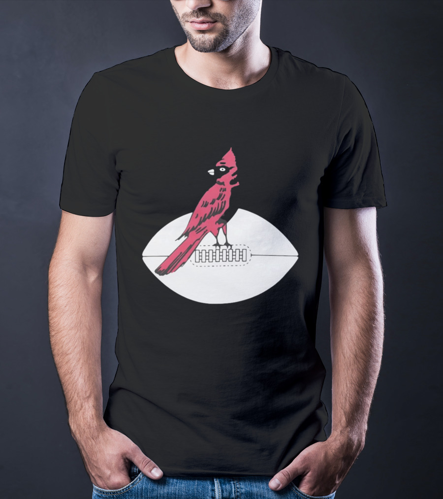 Arizona Cardinals Bird On Football T-Shirt