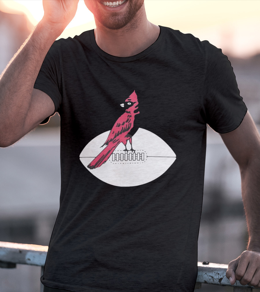 Arizona Cardinals Bird On Football T-Shirt