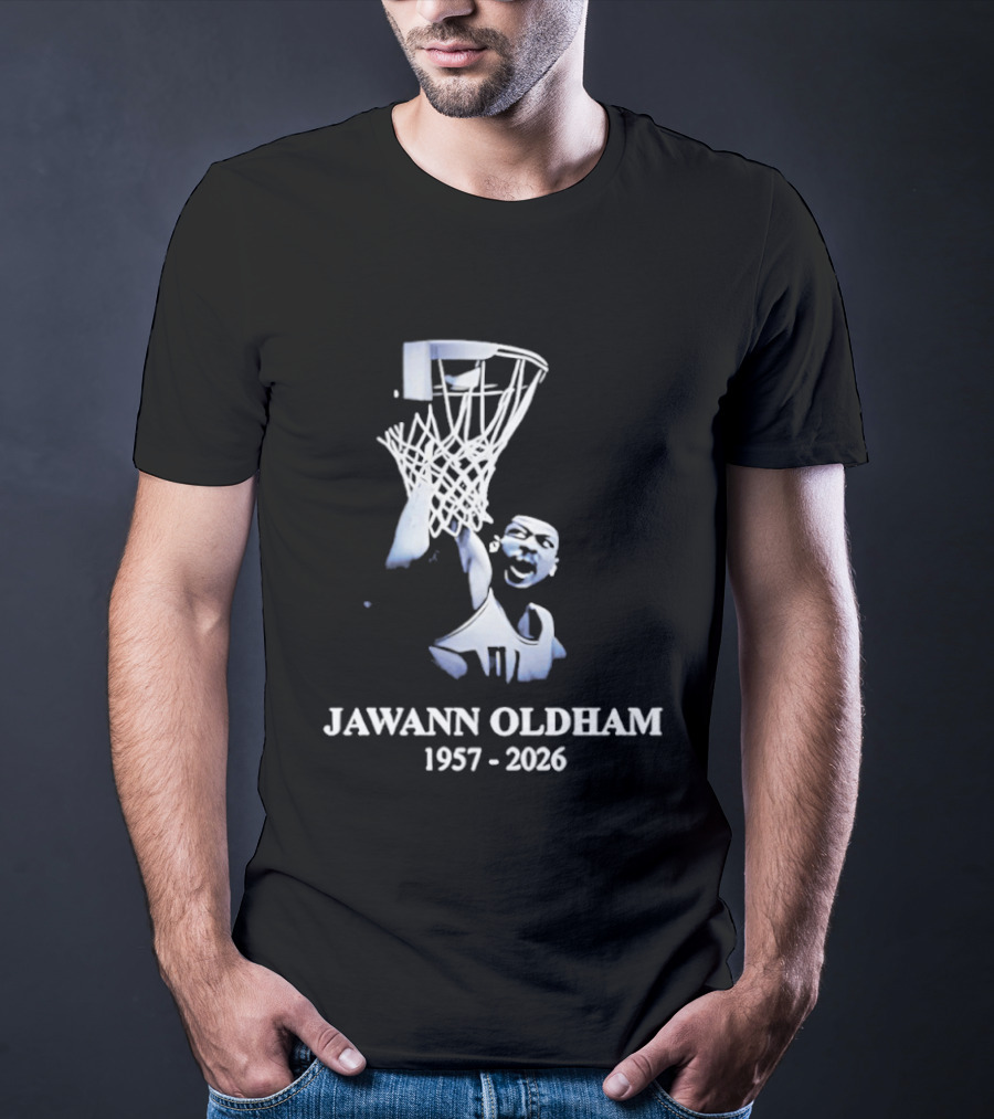 Jawann Oldham 1957 2026 Basketball Dunking T-Shirt