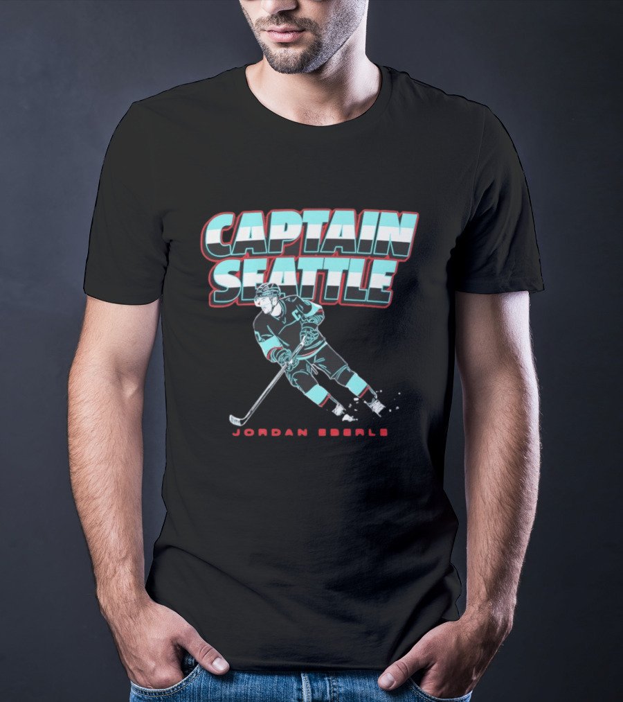 Jordan Eberle Captain Seattle Kraken Hockey T-Shirt