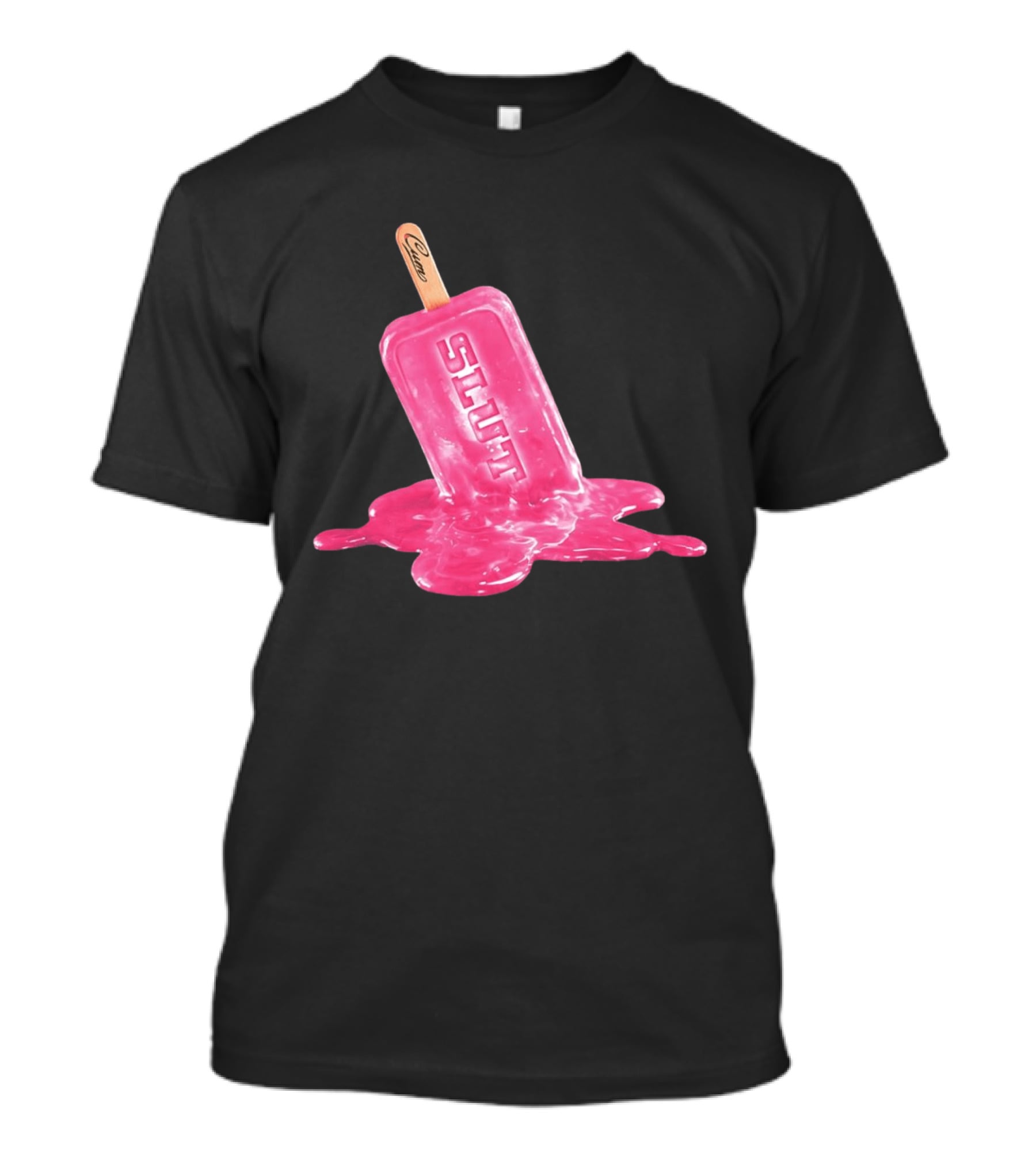 SLUT Pink Melting Ice Cream Stick T-Shirt