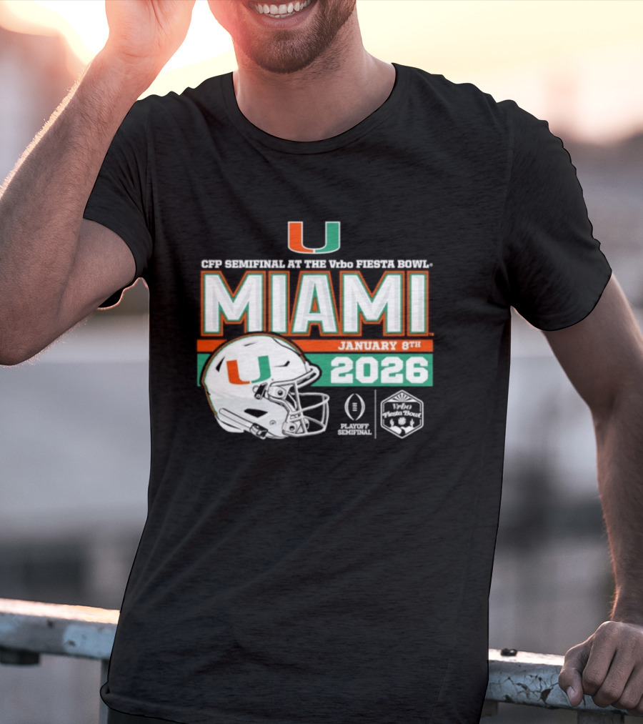 CFP Semifinal Vrbo Fiesta Bowl Miami Hurricanes January 8th 2026 T-Shirt