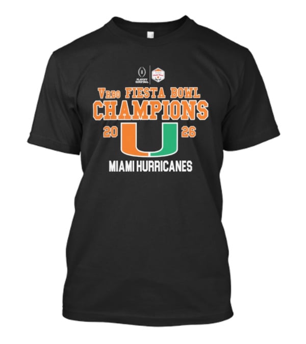 Vrbo Fiesta Bowl Champions 2026 Miami Hurricanes T-Shirt