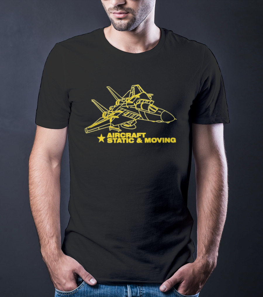 F 14 Tomcat Yellow Aircraft Static And Moving T-Shirt
