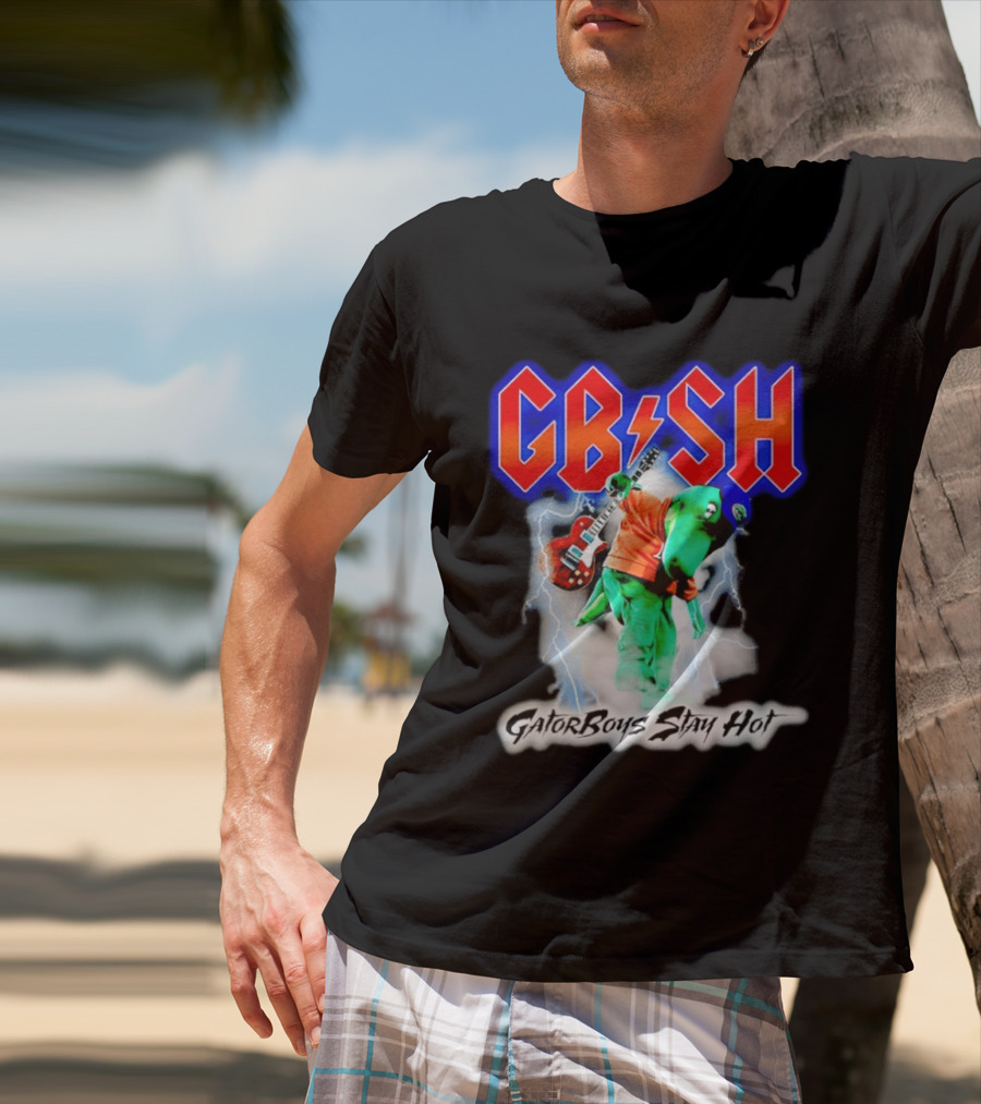 GB SH Gator Boys Stay Hot Florida Gators Electric Guitar Lightning T-Shirt