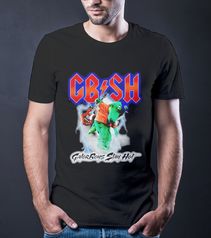 GB SH Gator Boys Stay Hot Florida Gators Electric Guitar Lightning T-Shirt