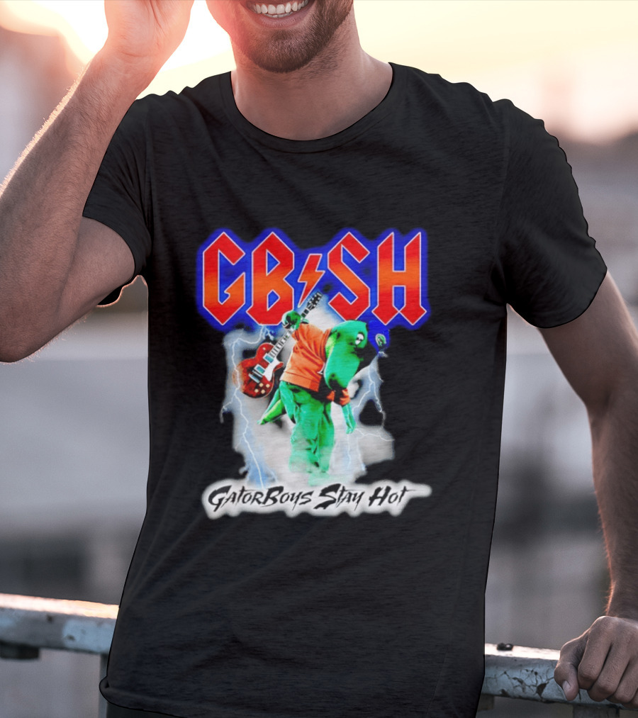 GB SH Gator Boys Stay Hot Florida Gators Electric Guitar Lightning T-Shirt
