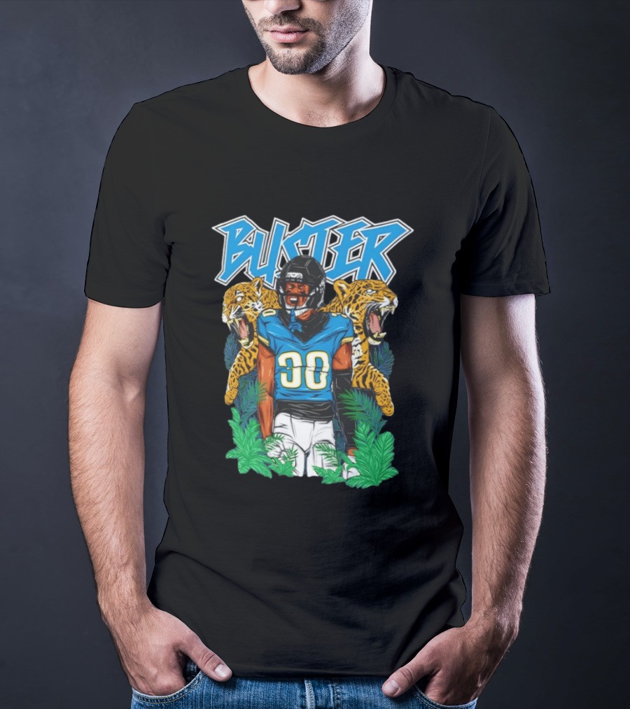 Buster Montaric Brown Jacksonville Jaguars Football 30 T-Shirt
