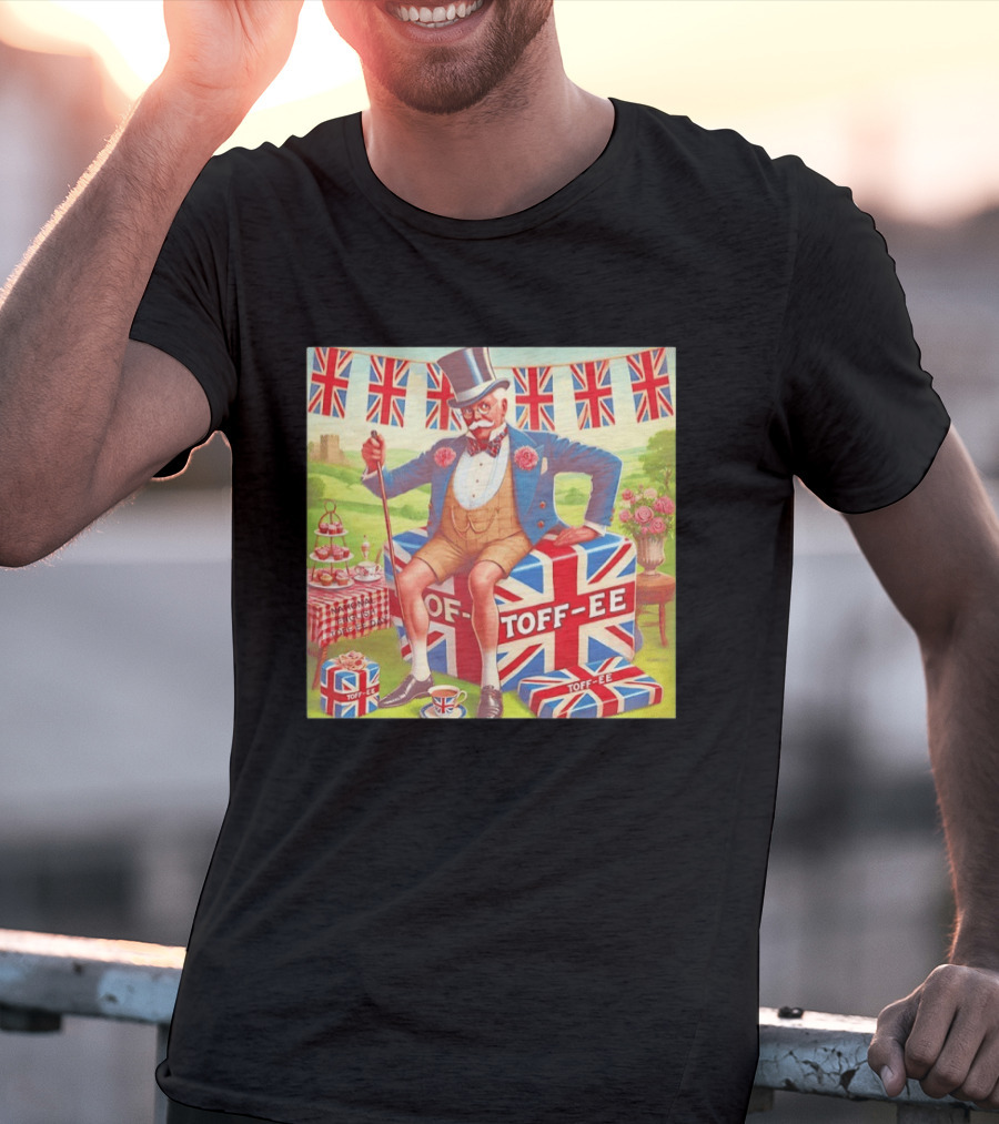 National English Toffee Party Vintage Union Jack Celebration T-Shirt
