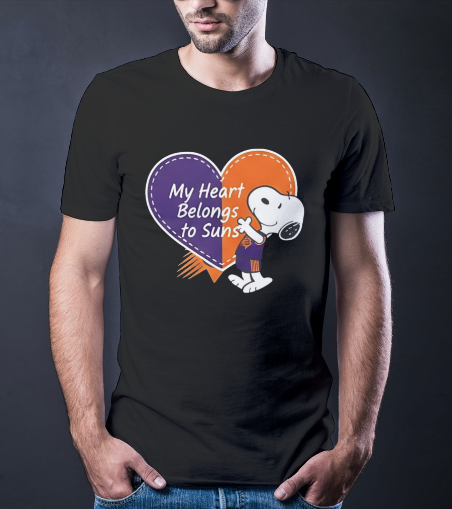 My Heart Belongs To Suns Snoopy Phoenix Suns Valentine 2026 T-Shirt
