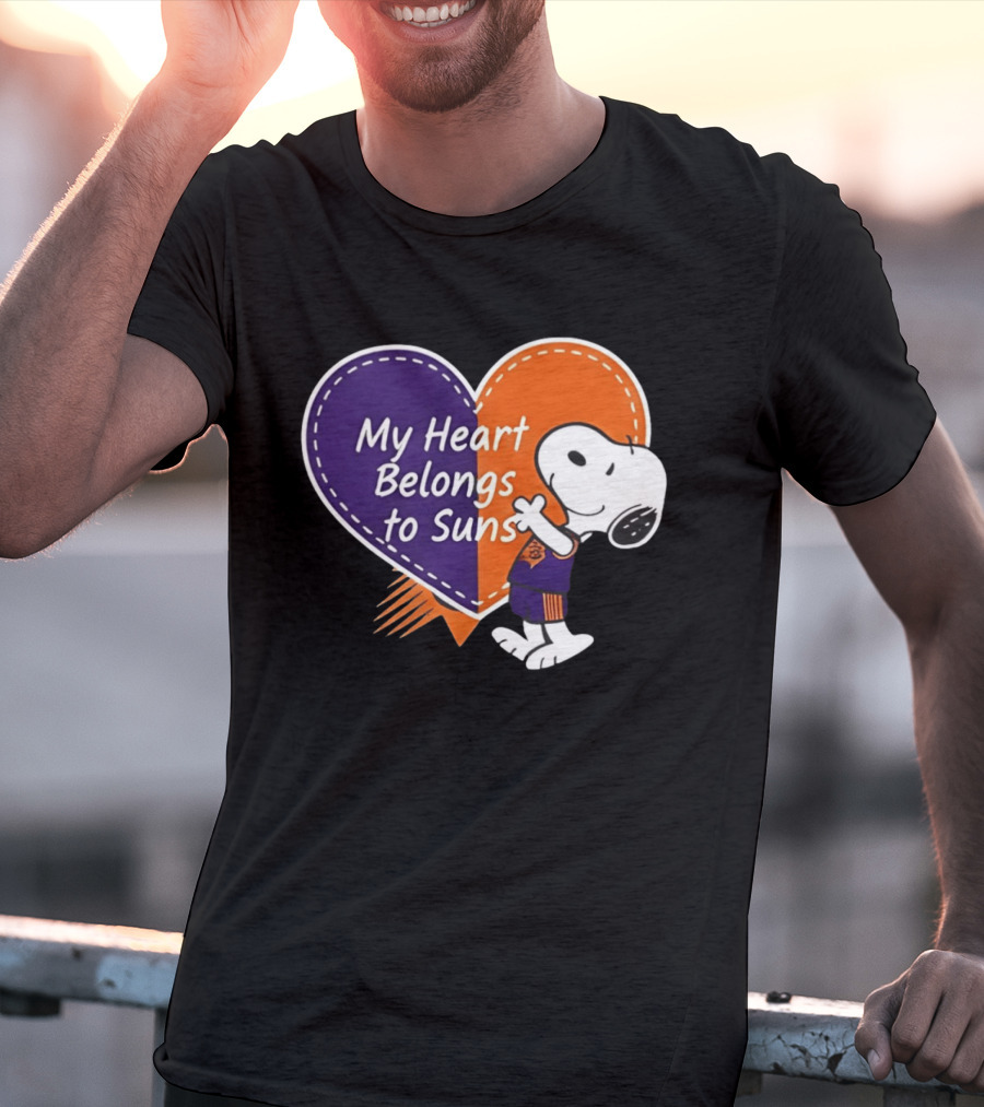 My Heart Belongs To Suns Snoopy Phoenix Suns Valentine 2026 T-Shirt