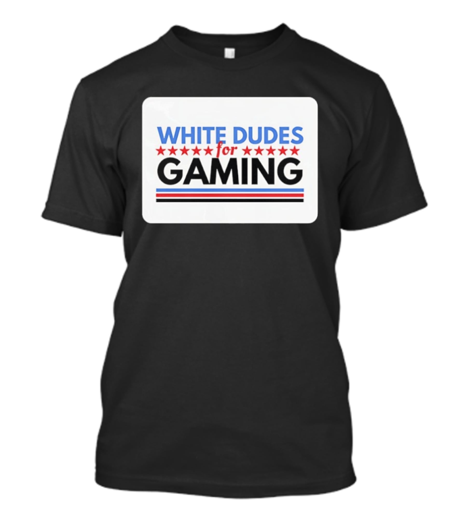 White Dudes For Gaming Stars Stripes T-Shirt