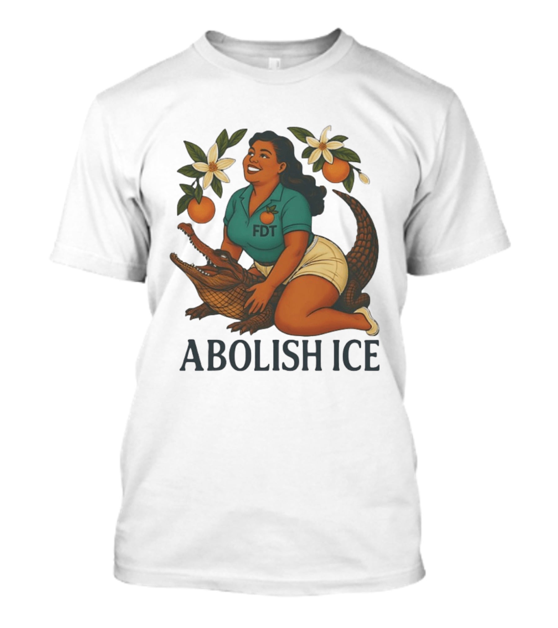 Abolish ICE FDT Alligator Orange Blossom T-Shirt