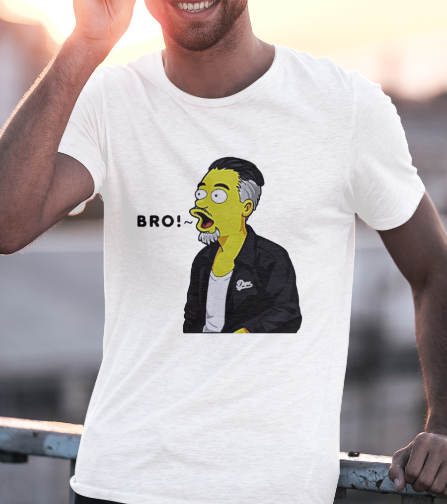 BRO The Simpson Basketball Player Inspired Character With Yellow Humor T-Shirt