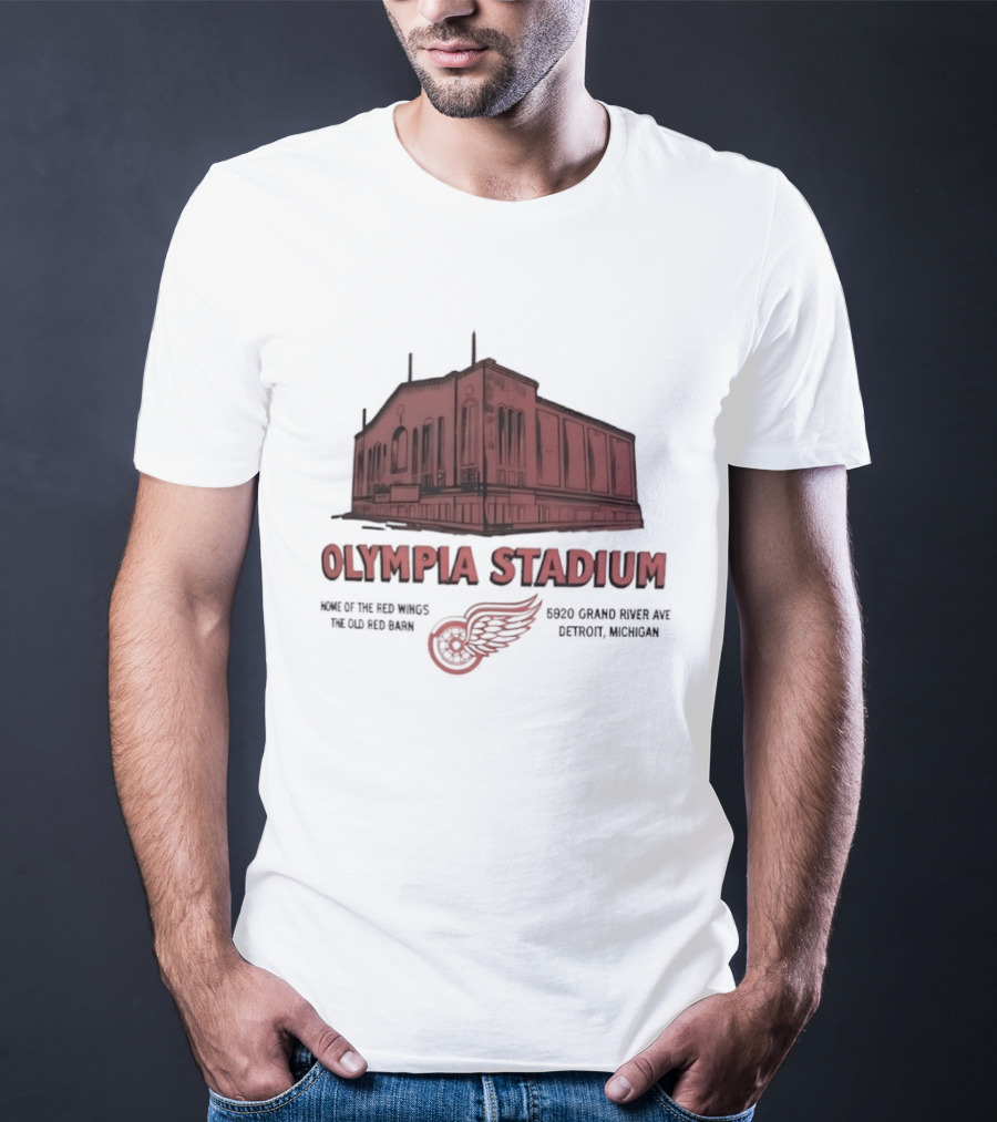Olympia Stadium Home Of Detroit Red Wings Historic Venue In Detroit Michigan T-Shirt