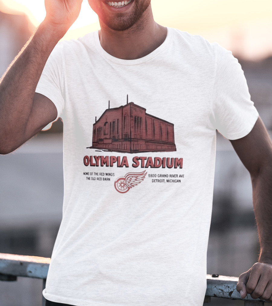 Olympia Stadium Home Of Detroit Red Wings Historic Venue In Detroit Michigan T-Shirt