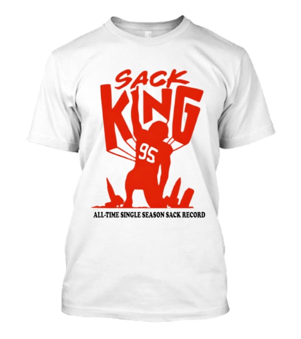 Myles Garrett 95 Sack King All Time Single Season Sack Record Cleveland Browns T-Shirt