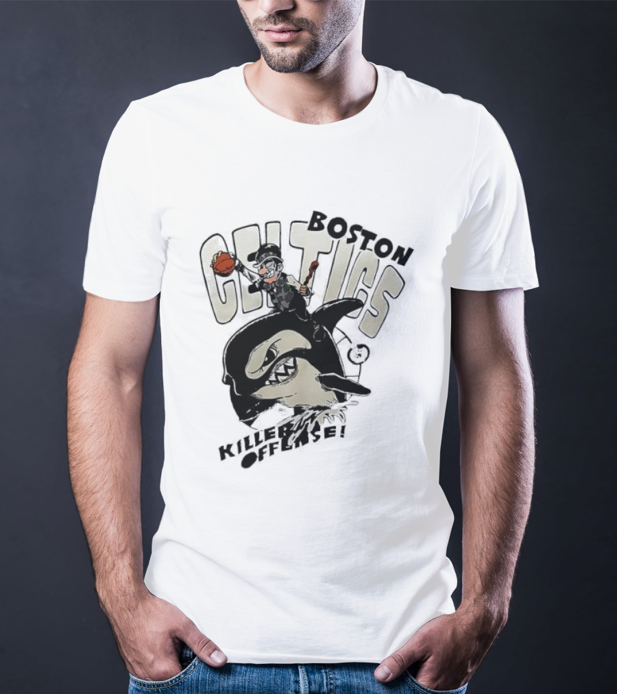 Boston Celtics Killer Offense Basketball Shark T-Shirt