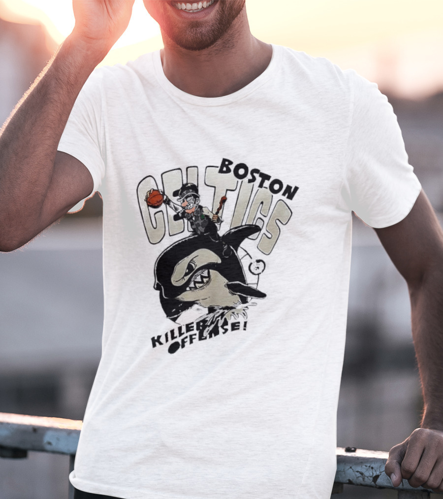 Boston Celtics Killer Offense Basketball Shark T-Shirt