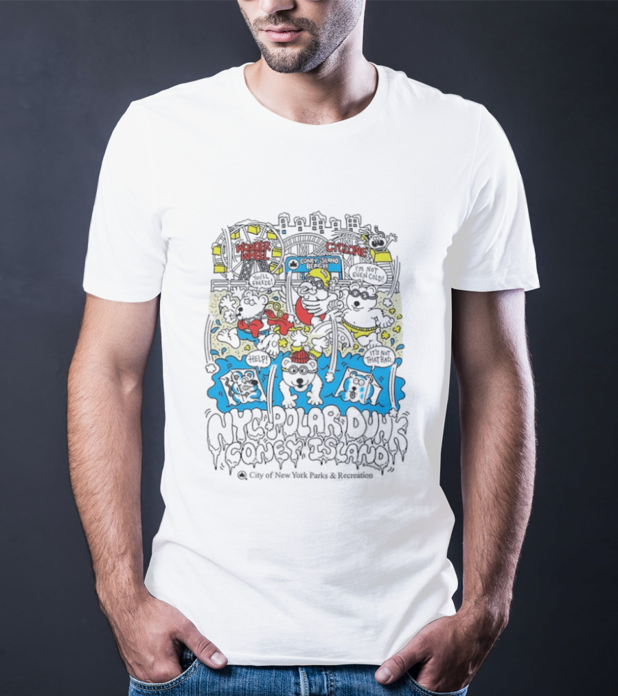 NYC Polar Dunk Coney Island Wonder Wheel Cyclone T-Shirt