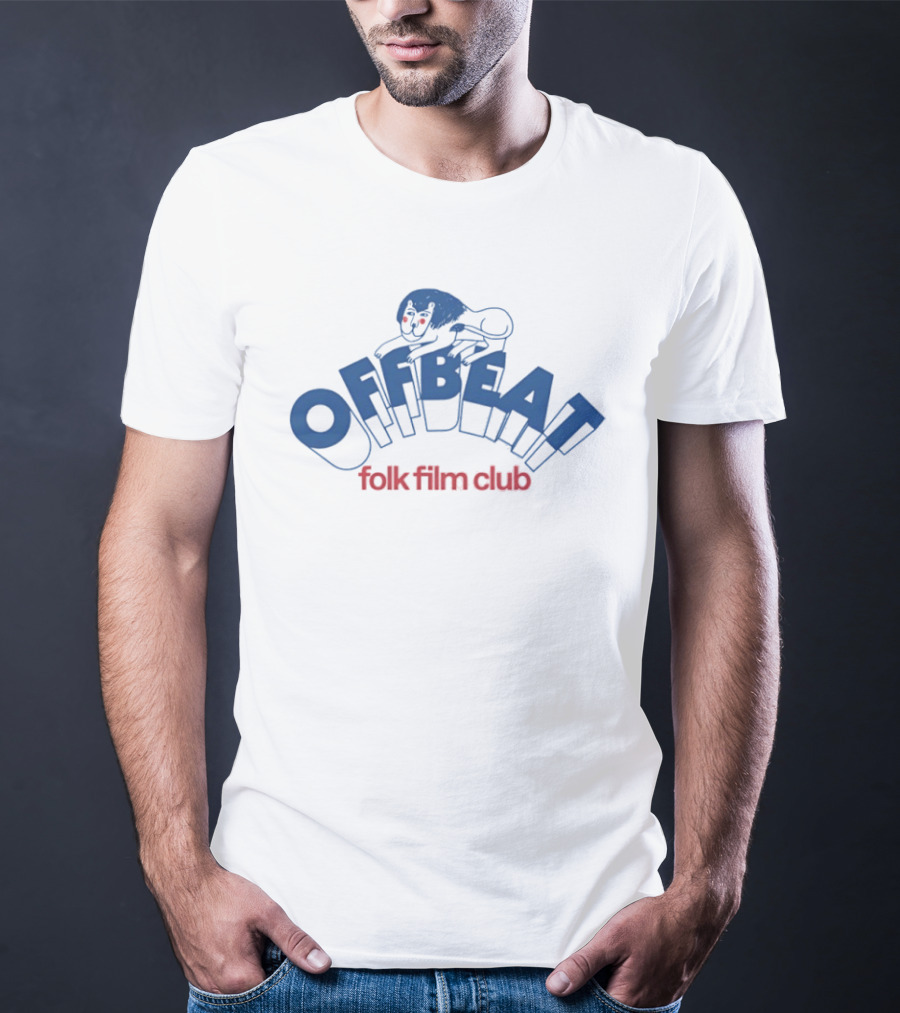 Offbeat Folk Film Club Playful Blue T-Shirt