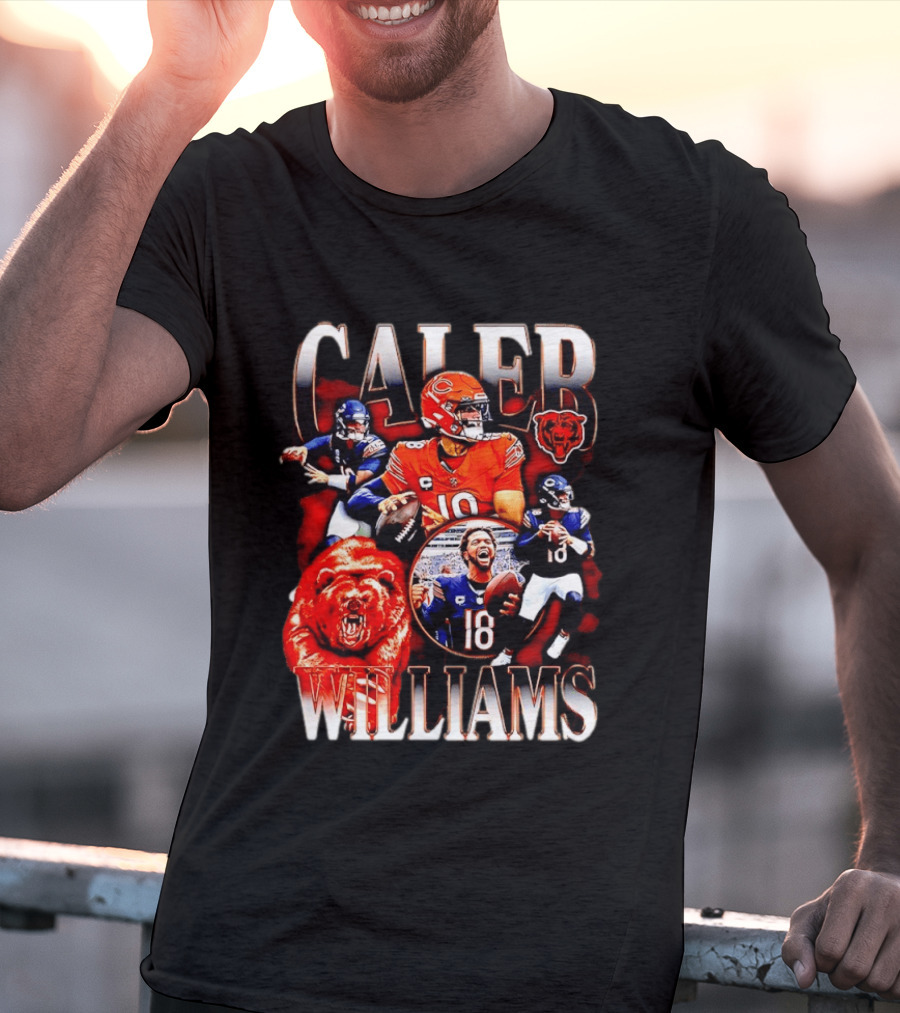 Caleb Williams Chicago Bears Quarterback Collaboration With Bear And Team T-Shirt