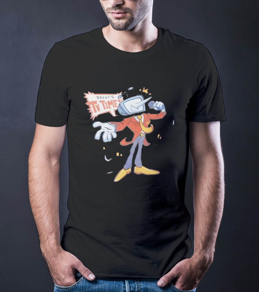 It's TV Time Cartoon Retro Style TV Head T-Shirt