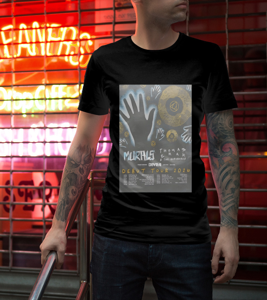 Murals Debut Tour 2026 Featuring Diver Thomas Erak And The Ouroboros T-Shirt