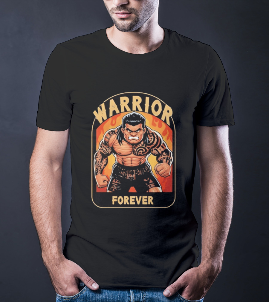 Warrior Forever Jimmy Uso Tattoo Style Cartoon T-Shirt
