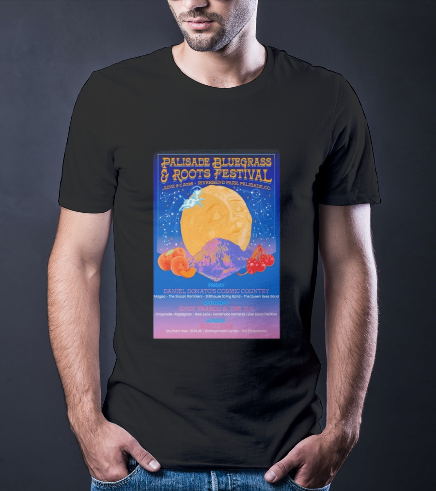 Palisade Bluegrass And Roots Festival 6 5 To 6 7 2026 Palisade CO T-Shirt