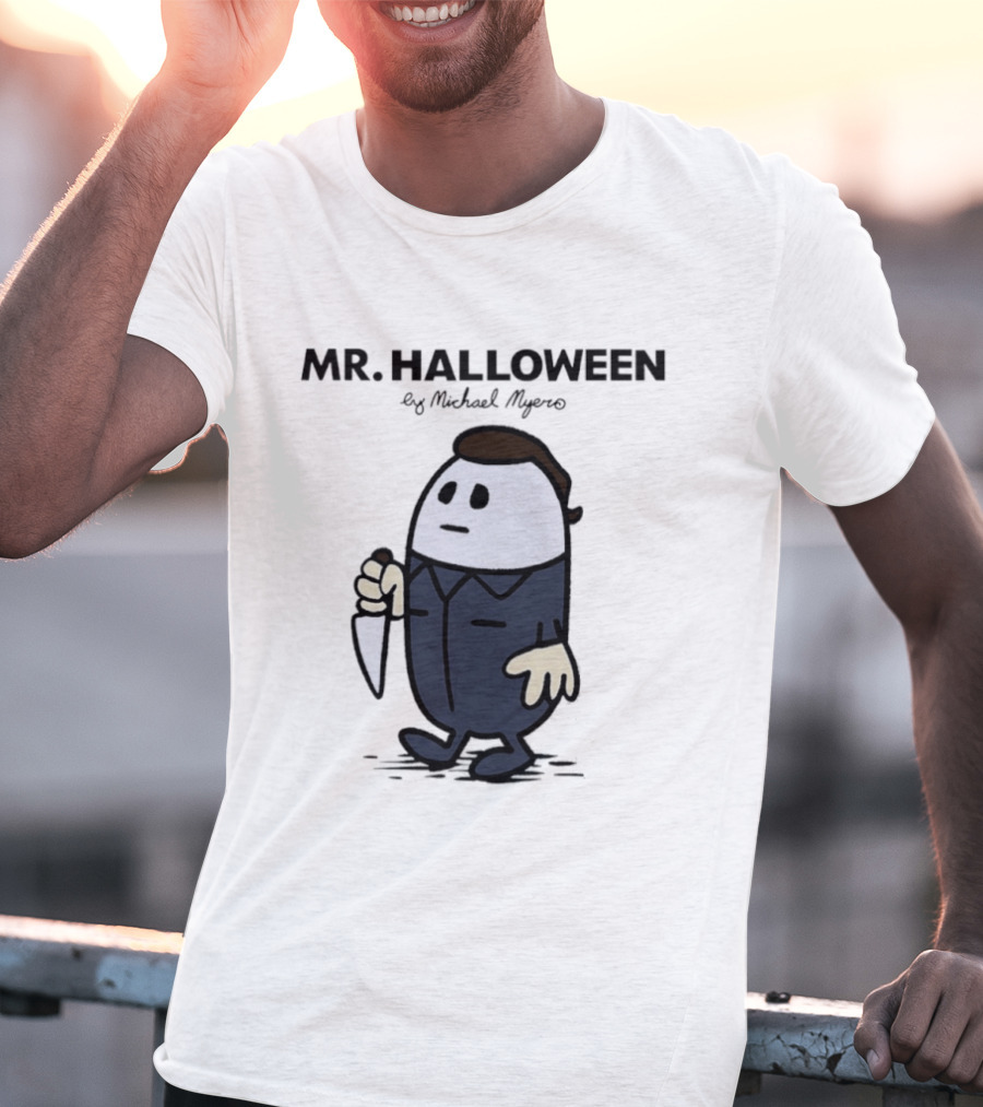 Mr Halloween By Michael Myers Knife T-Shirt