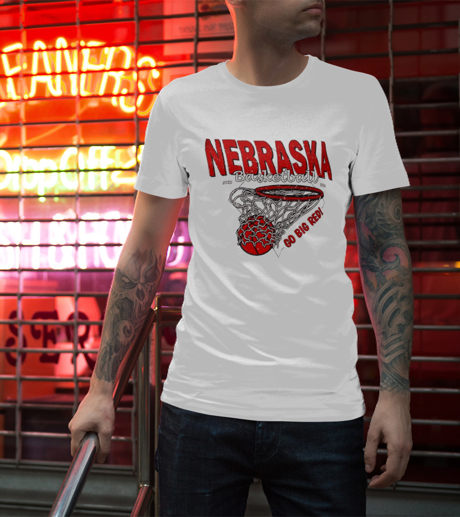 Nebraska Basketball Go Big Red 2025 2026 T-Shirt