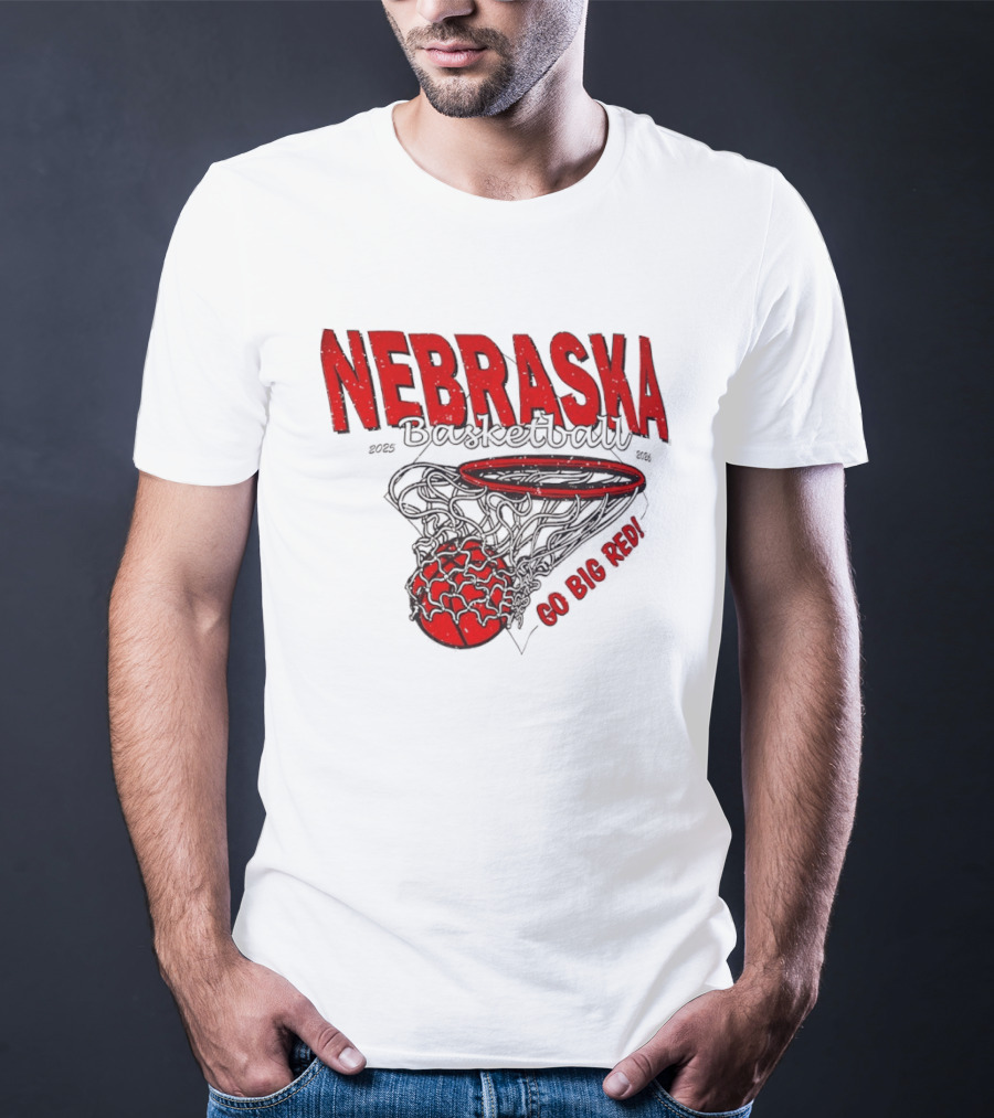 Nebraska Basketball Go Big Red 2025 2026 T-Shirt
