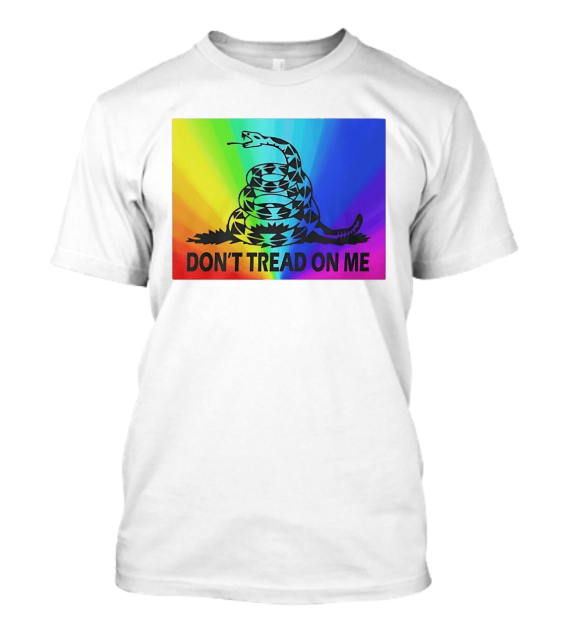 Rainbow Don't Tread On Me Snake T-Shirt
