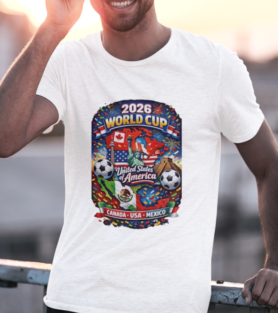 2026 World Cup United States Of America Canada USA Mexico Soccer Celebration T-Shirt