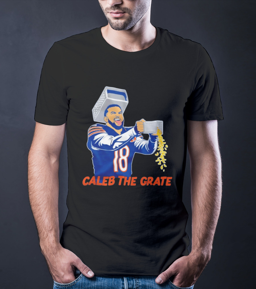 Caleb Williams Cheese Grater Caleb The Grate Chicago Football 18 T-Shirt
