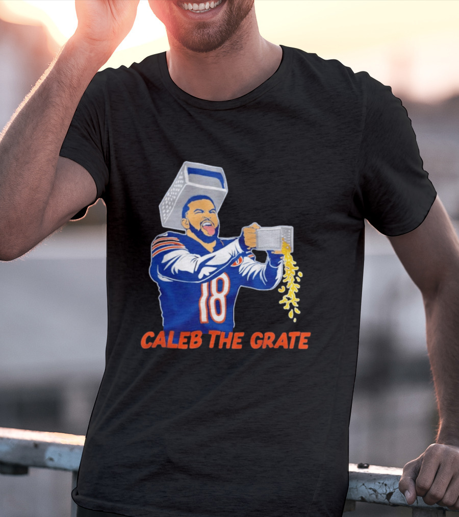 Caleb Williams Cheese Grater Caleb The Grate Chicago Football 18 T-Shirt